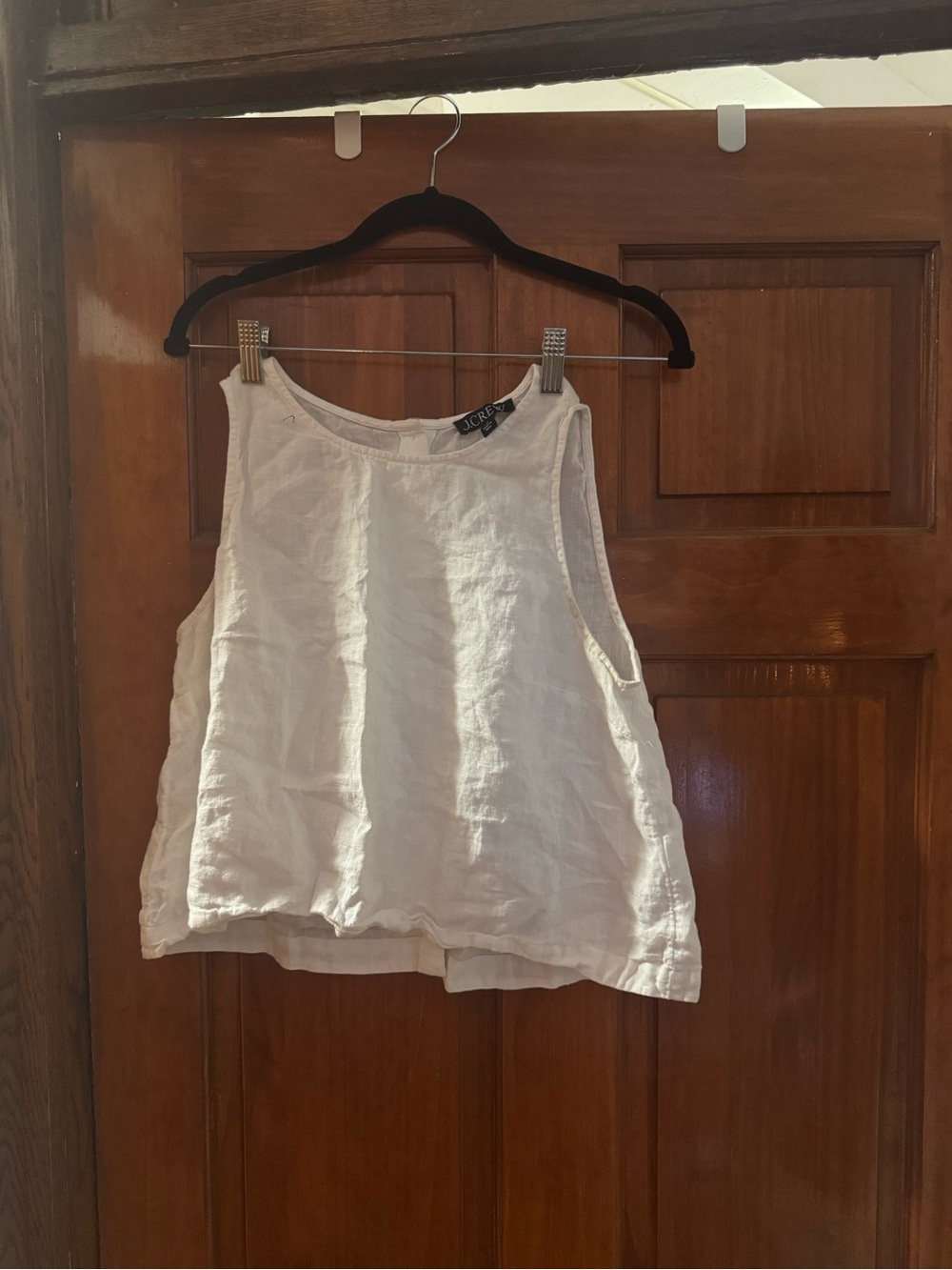 J. Crew White Linen Sleeveless Tank - Picture 3 of 4